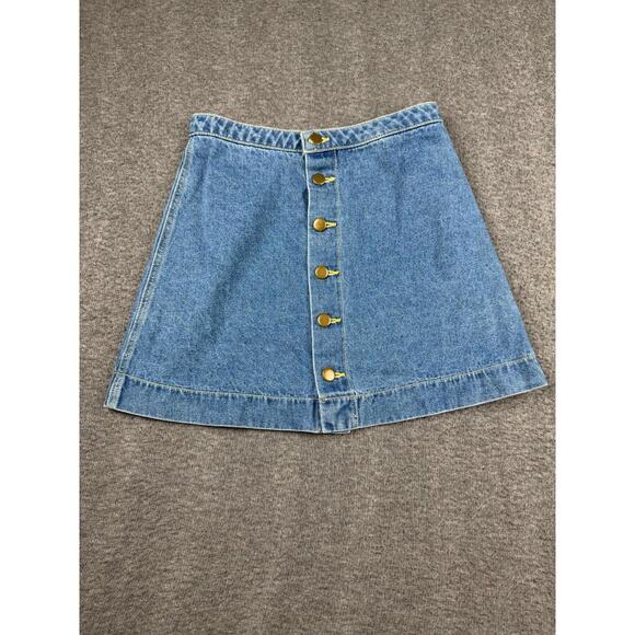 American Apparel Dresses & Skirts - American Apparel Denim Button-Front Mini Skirt Size Small